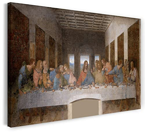 Printed Paintings Leinwand (100x70cm): Leonardo da Vinci - Das letzte Abendmahl