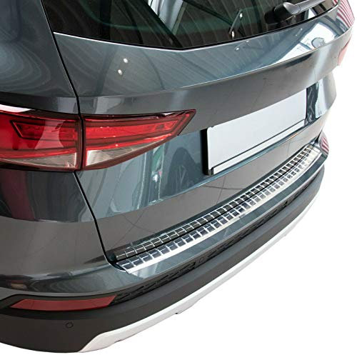 Recambo | Protector de Parachoques trasero | Compatible con Seat ATECA | a partir de 2016 | Acero Inoxidable Cromado | Protección borde de carga