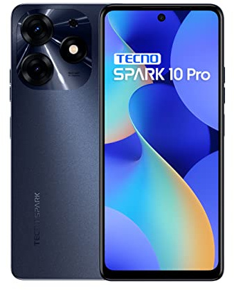 TECNO Mobile Spark 10 Pro Smartphone (Android, Dual SIM, 2460 x 1080 Pixel Display, 8GB RAM, 128GB Speicher, Octa-Core, 50MP Dual-Kamera) Starry Black