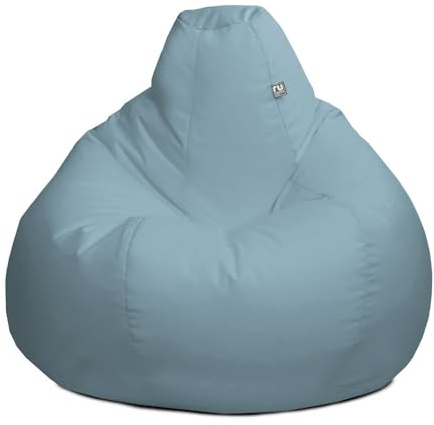 rucomfy Beanbags Extra Large Classic Outdoor Adult Bean Bag Chair. Home or Garden Seating. Water & UV Resistant. Machine Washable - 70 x 110cm (Seafoam Blue)