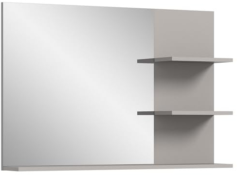xonox.home Badezimmer Jaru Wandspiegel Spiegel Front Spiegelfläche Korpus grau Nb ca.100x69x16 cm