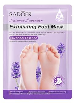 3 Paar Fußmaske,Hornhaut Socken,Fussmaske Socken,Hornhautentferner Socken,Anti Hornhaut Socken,Foot Peel Mask,Sanfte Fußpflege für Trockene und Rissige Füße (Lavendel)