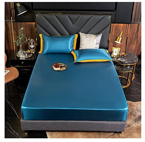 Sábana de cama de seda helada con sensación de frío, juego de cama con funda de almohada, sábana de lino, funda de edredón individual de tamaño Queen y King, ropa de cama Adecuada Para Dormitorios, Ho