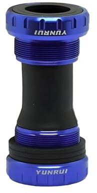 kefeimumu Boîtier de pédalier pour vélo, boîtier de pédalier fileté BSA 68-73 mm pour vélo de Montagne et de Route, Ensemble de boîtiers de pédalier avec roulements (Bleu)