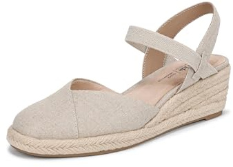 LifeStride Women's Pilar Espadrille Wedge Sandal Platino Gold 8.5 W