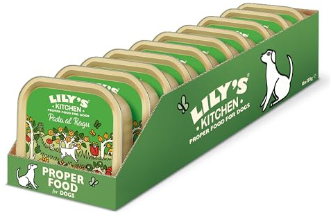 Lily's Kitchen Wet Dog Food – Pasta Al Ragu with Beef and Pasta, 10 x 150g Trays. Complete Nutrition, with Natural Ingredients for Adult Dogs