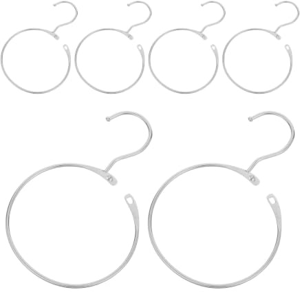 WESIEVYA 6 St Bälteshängare för Garderob i Silver Halkfri Scarf Slipsring för Smidig Förvaring av Bälten Scarfar Väskor och Accessoarer med Skyddande Yta och Kompakt Design