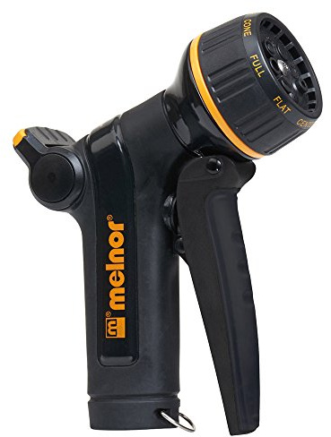 Melnor XT Metal Garden Hose Nozzle; Front Trigger with Flow Control; 8 Watering Patterns; 100% Metal Body with Fully Rubberized Slip Resistant Grip