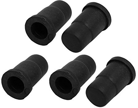 sourcingmap 5pcs 32mmx19mm Socket Sleeve Inserts Caps Black for Grip Neck Caster Wheel