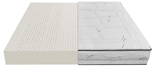 Baldiflex Emporio Materasso Lattice Matrimoniale 160x190 cm Alto 20 cm con 7 Zone a Portanza Differenziata e Fodera in Tessuto Silver Care Sfoderabile Antiacaro e Traspirante