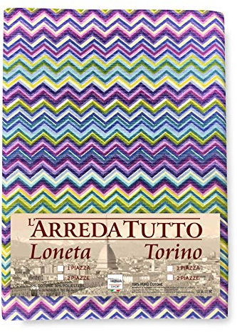 Tex family TELO ARREDO Copritutto GRAN FOULARD Copriletto COPRIDIVANO TESSUTO BEATRICE LILLA - 2 PIAZZE