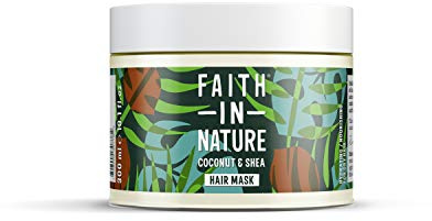 Faith In Nature Organic Coconut and Shea Butter Hair Mask, Hydrating for Dry Hair & Scalp, Vegan and Cruelty Free, No SLS, Silicones or Parabens, 300 ml, Pack of 1