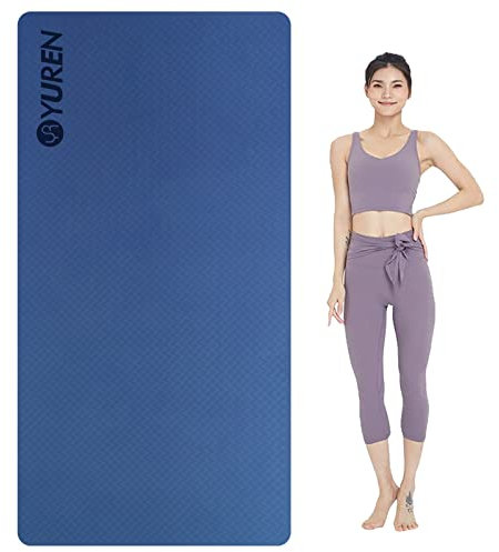 RYTMAT Sportmatte Fitnessmatte Rutschfest 195×90cm TPE 10mm Dicke Yogamatte Extra Breit für Yoga Fitness Gym Training mit Tasche und Tragegurt