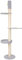 Kratzbaumland Designer-Kratzbaum Q55-Plus Deckenspanner (versch. Größen)(235-245 cm)(Seilfarbe Natur)