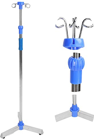 Iv Stand Pole, Iv Bag Pole,Firm Holder Stainless Steel Iv Stand Poles Portable Infusion Stand Sturdy,Iv Bag for Iv Poles Iv Bag Holder Pole Stand for Clinic