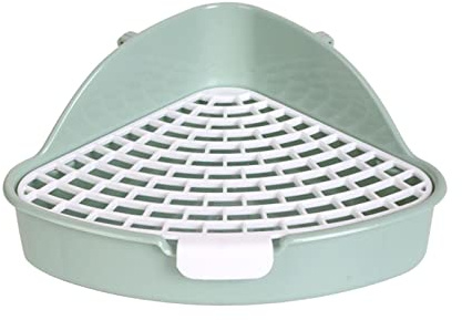 perfk Lettiera per Gatti di Piccole, lettiera per Piccoli Animali, Dimensioni 18 * 24 Cm Lettiera per Conigli con Griglia, per Piccola Coniglietti, Cincillà, Scoiattoli, Verde