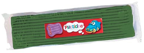 Plasticine One Colour Slab 400g - Green #08, Modelling Clay for Professional Animators and Model Makers, Easy to Shape and Mould, Make Sculptures, Models and Stop-Motion Animations