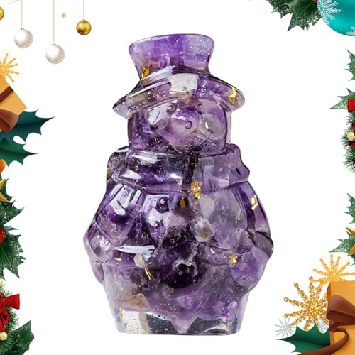 COMFOLIVING Figuras de, Adornos navideños de, Figuras - muñeco de Nieve, Adornos navideños, Figuras coleccionables, miniaturas navideñas para Interiores