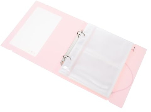 TOYZFRIENDY Photo Collection Book with Card Sleeves, Pink Postcards Holder Album for Photo Stickers Storage, Memorial Scrapbook for Travel and Memory Preservation