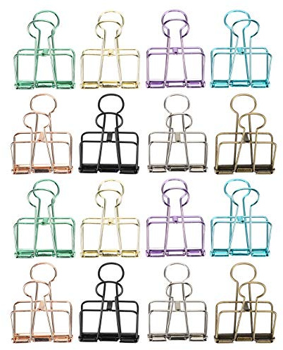 Clip Dovetail Vuoto Multicolore - Fermagli da Ufficio a Coda Lunga, Per Organizzazione Documenti e Fissaggio Carta (l)