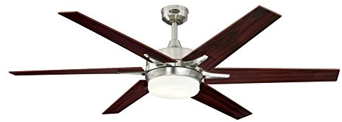 Westinghouse Cayuga 60-inch Ceiling Fan with LED Light Kit in Brushed Nickel