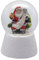 20089 Edle Schneekugel mit weißem Porzellan-Sockel Weihnachtsmann Santa mit Geschenkeliste Spieluhr 10cm Durchmesser