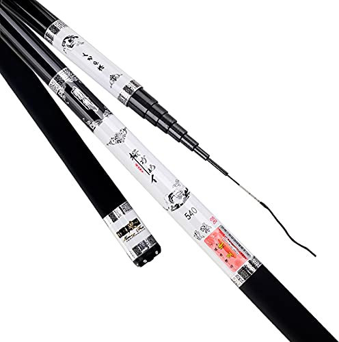 Stipprute 2 7M-9,0M. Karpfen Angelrute Kohlefaser-Angelrute tragbare Ultra-leichte Pole 28 tonale Teleskopstange mit Ersatzteilen Angelrute (Length : 4.5m with Accessory)