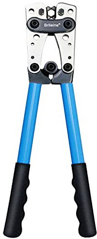 Brileine Battery Cable Crimping Tool from AWG 8, 6, 4, 2, 1, 1/0(Single Blue)