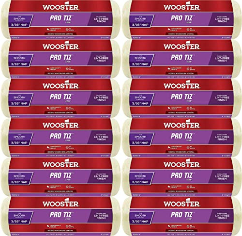 Wooster Brush R265-9 Pro Tiz 9 Inch, 3/16 Inch Nap Foam Roll - Pack of 12