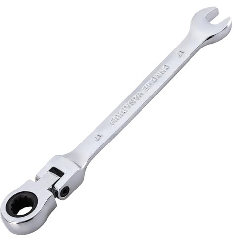 Gedlex Ratschenschlüssel 17mm Metrischer Schraubenschlüssel, Flexibel Ringschlüssel Ratsche und Maulschlüssel, Maul Ratschenschlüssel, Abriebfest, Rutschfest, Antifouling