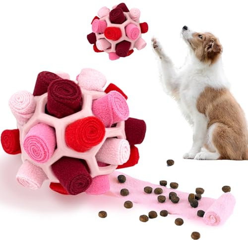 VidFair Schnüffelball für Hunde Interaktives Futterspielzeug Training Natürliche Futtersuche Fütterungstraining Haustier-Puzzle-Spielzeug Hundefutterball für kleine Mittelgroße und Große Hunde