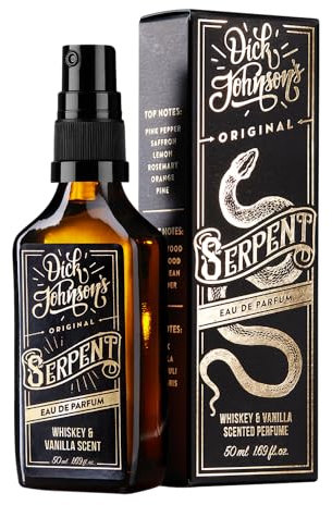 Dick Johnson Eau de Parfum Herren 50 ml – Parfüm Männer mit Whiskey Vanille-Duft – Signature Serpent Herrenduft intensiv maskulin – Parfum Geschenk für Männer – Eau de Parfum Made in Finnland