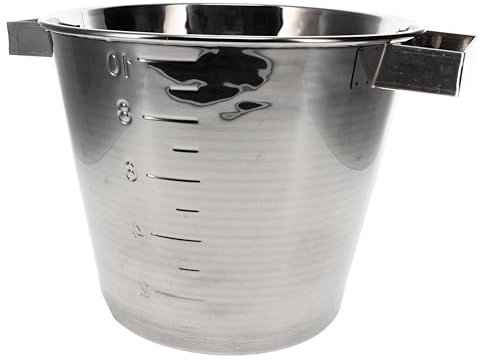 Wachs-Schmelztopf aus Edelstahl mit 2 Griffen und Skala zum einfachen und sauberen Klären und Gießen des Bienenwachses. Ein nützlicher Helfer für der beim Wachsschmelzen nicht fehlen sollte