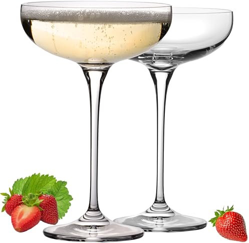 Imperial Havana Lot de 2 flûtes à champagne en verre Crystalline Passe au lave-vaisselle 220 ml