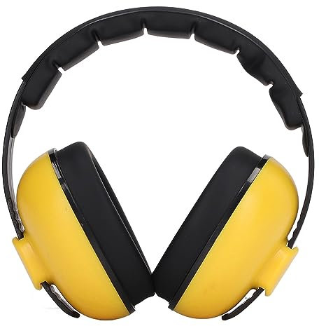 Focket Cuffie con Riduzione del Rumore, Cuffie Antirumore NRR 31dB Cuffie con Riduzione del Rumore per Bambini Piccoli, Bambini, Adulti, Cuffie Gialle per Falciatura Concerti