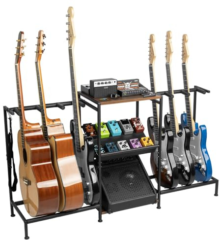 STRICH Supporto per chitarra acustica multipla, espositore per chitarre con imbottitura morbida e multi supporto per chitarra, per studio domestico, sala musica SMT-40