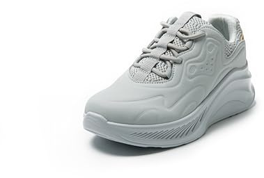 JOMIX Sneakers Donna Slip on Scarpe da Ginnastica Moda Scarpe da Passeggio Senza Lacci Tennis (Grey,36)