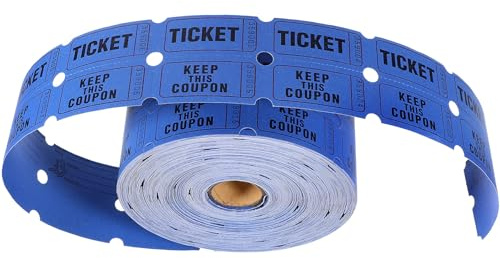 MUELODSIC Tickets de Tombola Rouges Numérotés Rouleau pour Fêtes Jeux et Événements Billets Pratiques à Découper Lot