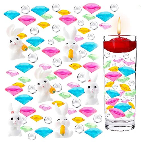 OstervasenfüLler Schwimmende Perlen Osterdekoration Vase FüLler Gelkugeln Wasserperlen FüR Ostern Party Tischdekoration,Wasserperlen Durchsichtig Ostern Deko Wasserperlen FüR Pflanzen In Vase.