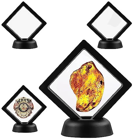 HAOBIN 4 Pezzi Supporti Trasparenti 3d Cornice Flottante Trasparente Espositore 3d Galleggiante Supporto Per Espositore A Telaio Per Gioielli Del Braccialetto Pendente Dell'Anello Dell'Esposizione (4)