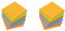 SIGEL MU120 Haftnotizen für agiles Arbeiten, 80% Klebefläche, quadratisch, 5 Farben (gelb, grün, orange, pink, blau), 7,5x7,5 cm, 6 Blocks à 100 Blatt (Packung mit 2)