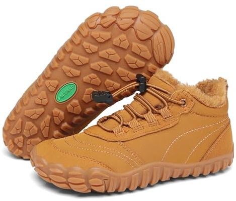 Botas de Nieve Niño Barefoot Zapatillas Niña Cómodas y Abrigadas Antideslizante Botas de Invierno Gr.30