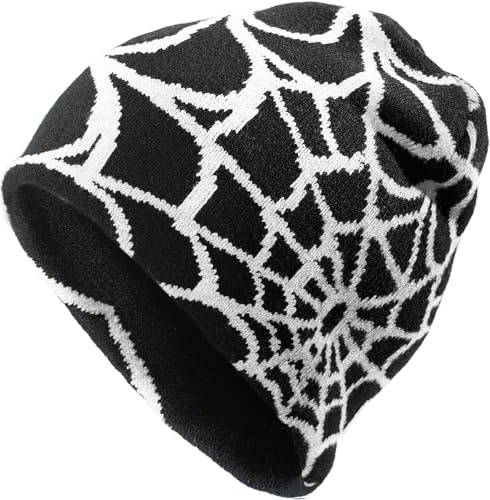 MESU Unisex Knitted Beanie Hat Hip Hop Cap Slouchy Skull Cap for Women Men Black