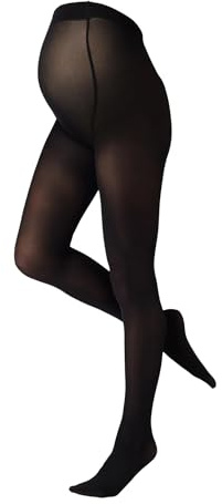 SENTELEGRI Opaque Maternity Tights Feeling 40 | Micoriber Pregnancy Pantyhose | S, M, L, XL, | 40 Denier (UK, Alpha, M, Regular, Regular, Black)