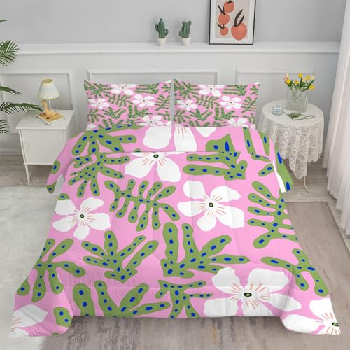 Linfye Bettdecke 155x220 4 Jahreszeiten HinterläSst Blumen Steppdecke 155x220 Vierjahreszeiten Schlafdecke Ganzjahresdecke, Bettdecke Ohne Bezug Bettdecken Wende Waschbar Antiallergisch BC400