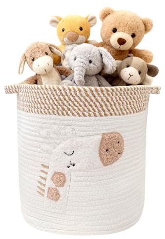 ROEOWENE Ceste Portaoggetti per Bambini Cesta Portabiancheria in Corda Cesta Contenitore Giochi Cestas Porta Coperte da Salotto Cesto di Stoccaggio Cestini Portaoggetti Intrecciato per Giocattoli