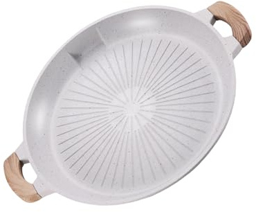 Vassoio per barbecue in alluminio antiaderente Padella per barbecue Padella antiaderente Vassoio rotondo per casa e campeggio Cucina Avventura Cucina Barbecue Pentole