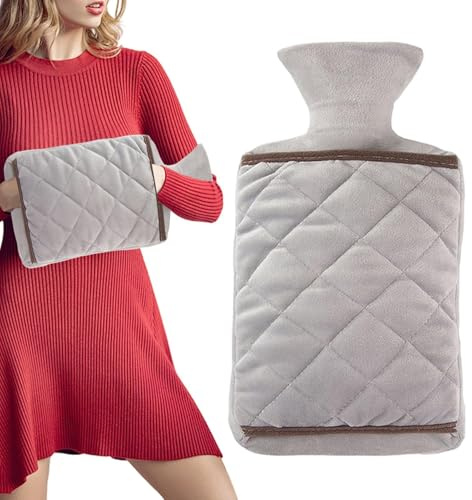 Eventerde Bolsa De Agua Caliente - Impermeable Y Cálido - Bolsa Térmica Grande Con Tapa Para Invierno - Para Dormitorio Camping Escuela Estudiantes Adolescentes Chicas Mujeres Ancianos