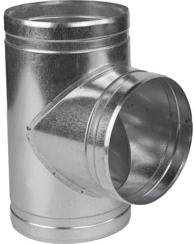 Raccord en T en métal pour tuyau de ventilation en aluminium (80 mm)