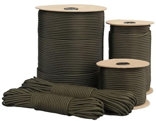 Paracord 275, 2,2 mm, 50 m, corda di nylon per braccialetti, corde di tensionamento da campeggio, corda da muratore, corda per tenda militare, kit di sopravvivenza, kit militare verde #010, 2,2 mm, 50